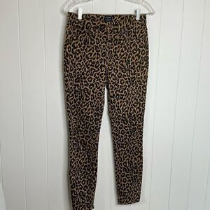 Reimagined by J Crew Womens Size 27 High Rise Skinny Jeans Animal Print Stretch
